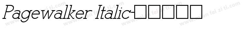 Pagewalker Italic字体转换